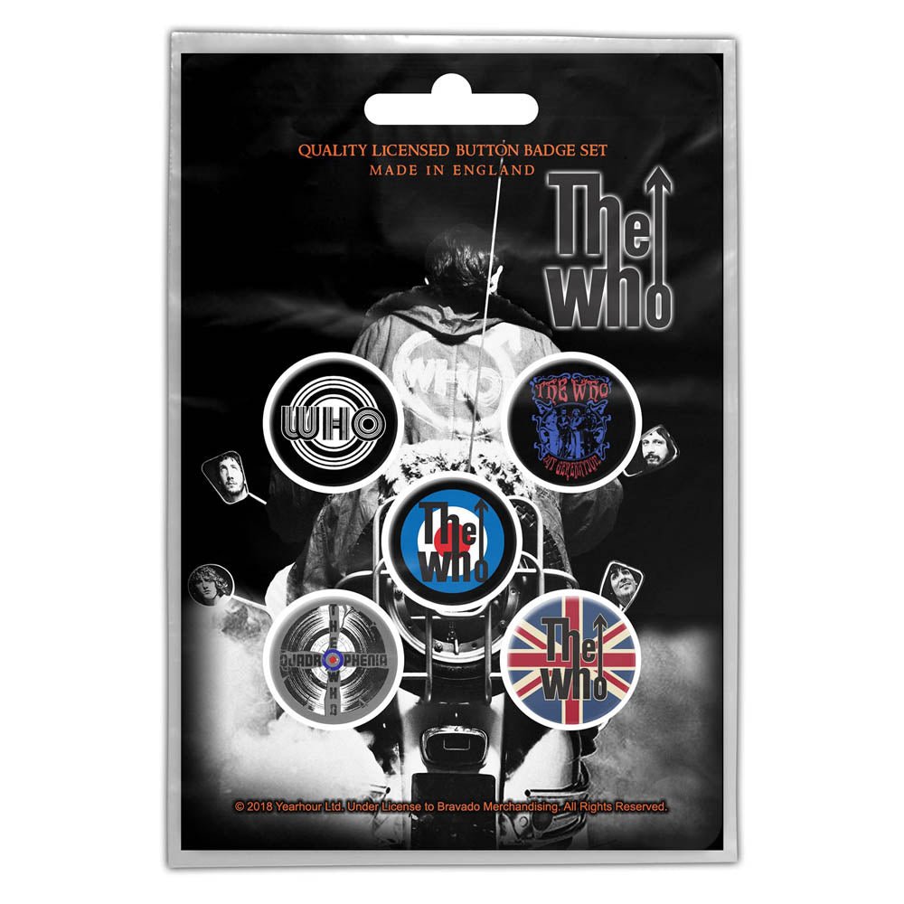 THE WHO ザ・フー (映画公開記念 ) - Quadrophenia 5個セット / バッジ - PGS